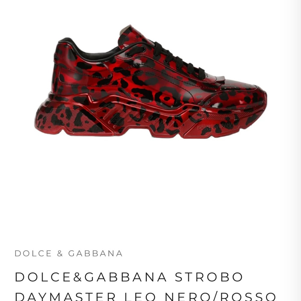 Dolce & Gabbana Red and Black Sneakers - Used like new